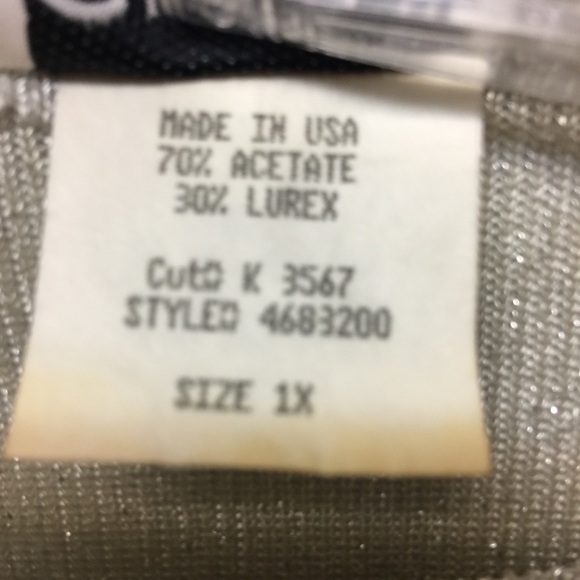 Silver Metallic Shimmer Top - Picture 5 of 6